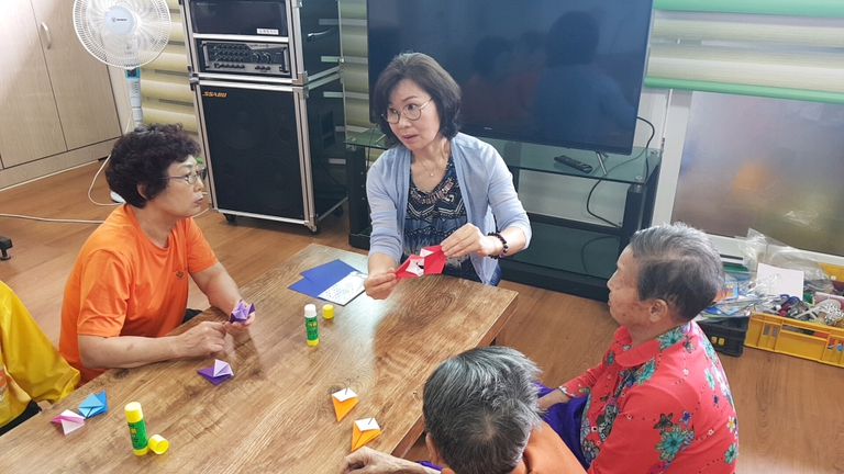 2018년 6월 7일 종이접기,족욕 프로그램