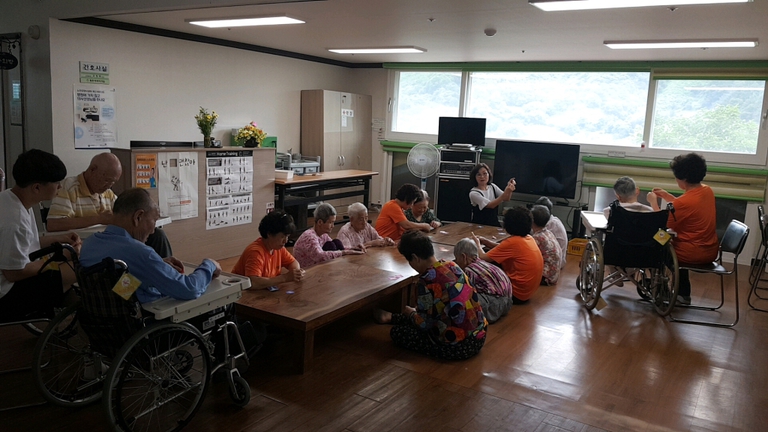 2018년 7월 12일 종이접기,족욕 프로그램